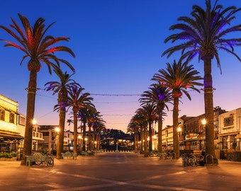 Hermosa Beach Print, Hermosa Beach Pier Plaza, Los Angeles Beach Cities Photography, Downtown Hermosa Beach Photo, LA Beaches Home Decor