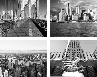 New York City Photo Set, Set of Nine Square Images, NYC