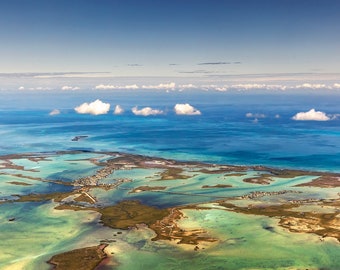 Florida Keys Photography, Florida Keys Aerial View, Florida Keys Wall Art Photo, Florida Beach Wall Art, Sugarloaf Key