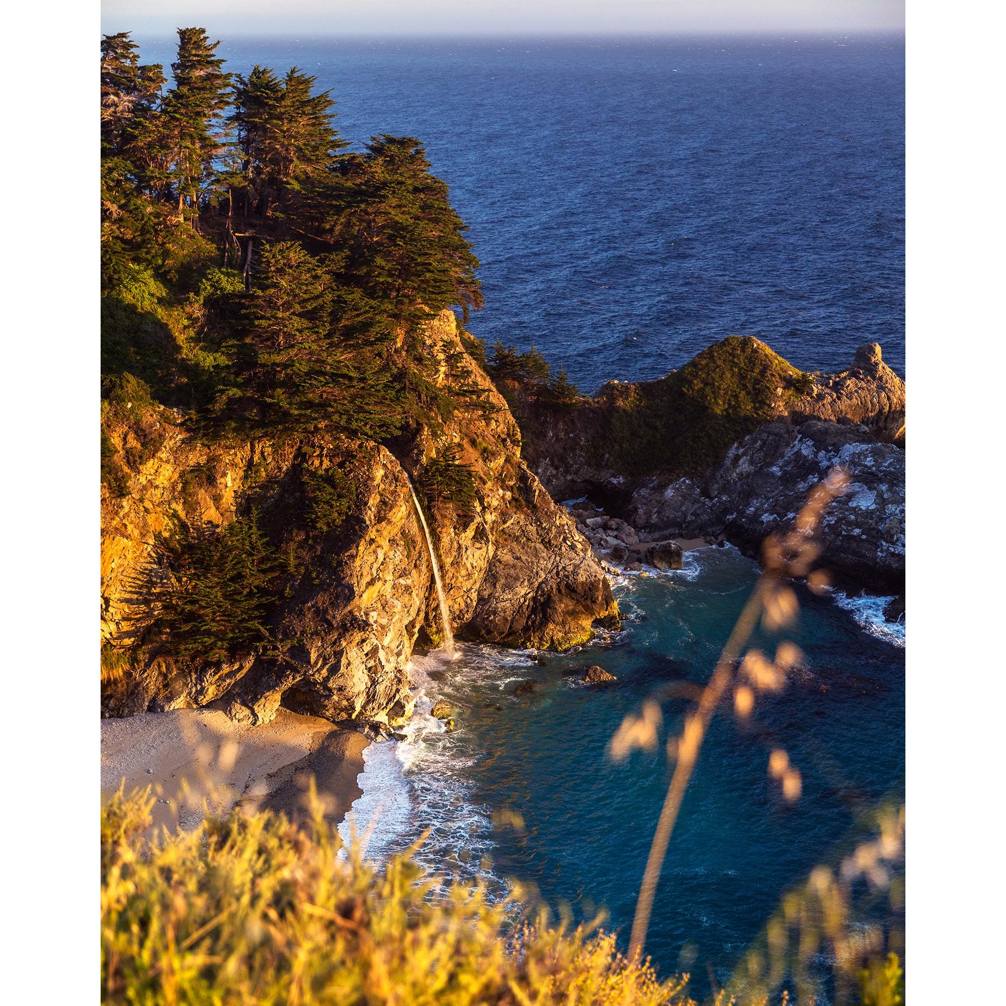 Big Sur Photo, Mcway Falls Lookout, Vertical Big Sur Wall Art