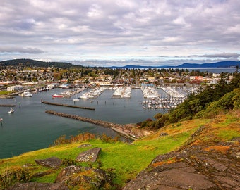 Anacortes Washington Photo | Anacortes Moody View from Cap Sante | Washington Wall Art, Pacific Northwest Photography, Puget Sound Print