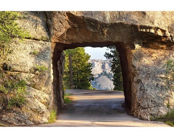 Mount Rushmore Photo, Scovel Johnson Tunnel View, Custer State Park Print, Black Hills South Dakota Wall Art, South Dakota Photography