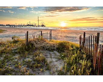 Galveston Texas Photography, Galveston Island Sunrise Print, Texas Coastal Art, Galveston Photo Wall Art, Texas Gulf Coast Home Decor