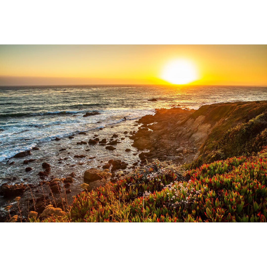 Cambria Print, Cambria Bluffs Sunset, Cambria California Photo