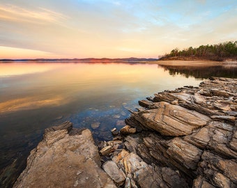 Oklahoma Photo Print | "Broken Bow Sunset" | Oklahoma Wall Art - Hochatown State Park - Oklahoma Landscape Photograpy - Broken Bow Lake