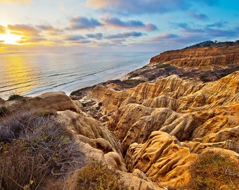 San Diego Photo | "Torrey Pines Sunset" | San Diego Beach Photo | California Beach Photo | San Diego Wall Art - San Diego Beach Photography