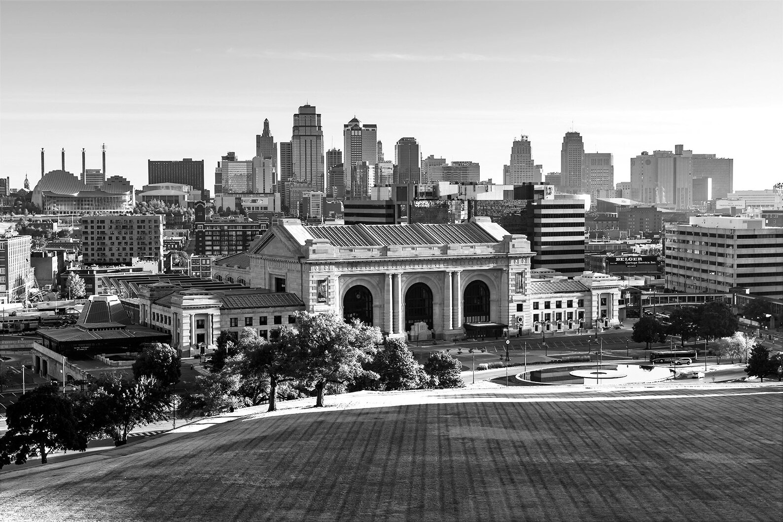 B&W Kansas City Print Black and White Kansas City Morning Etsy