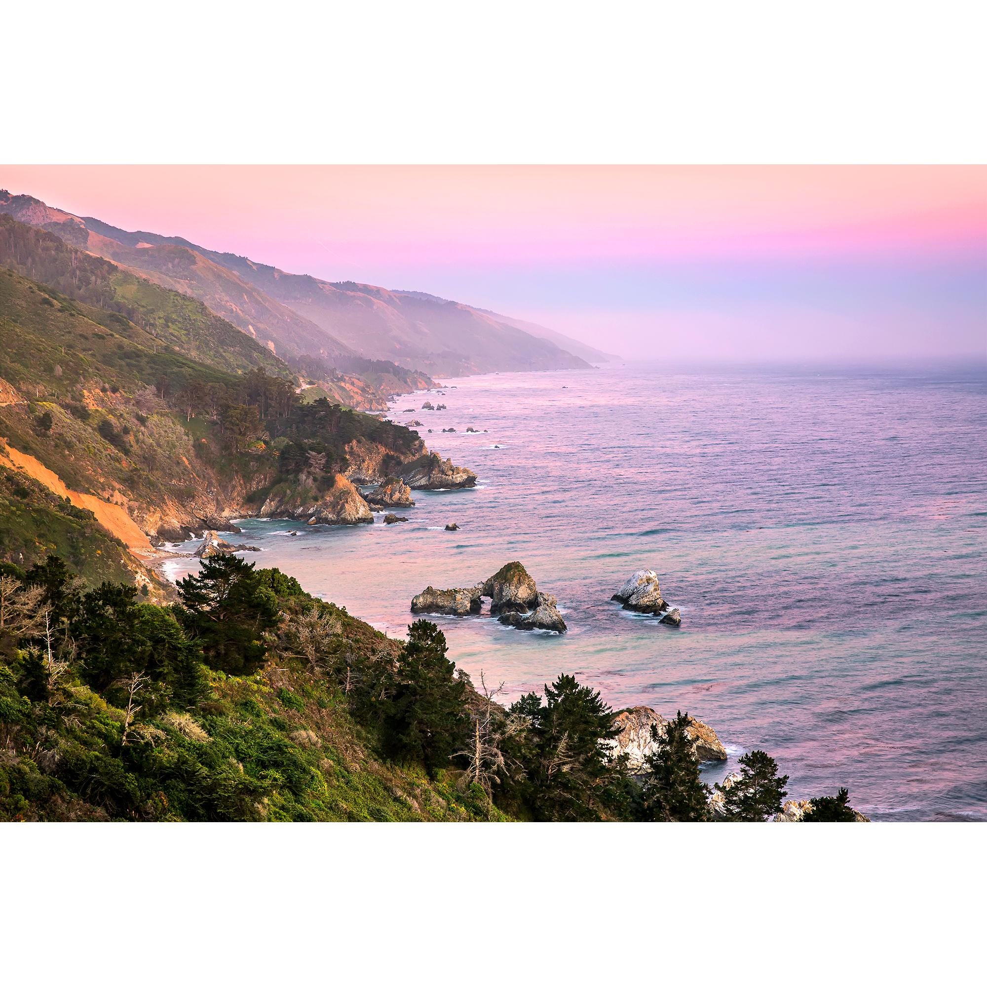 Big Sur Photography, Big Sur Dusk View, Julia Pfeiffer Burns State