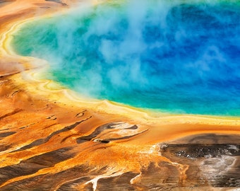 Yellowstone Photo Print | "Grand Prismatic Spring" | Yellowstone Rainbow Geyser Pool - Yellowstone Wall Art - Yellowstone Photography