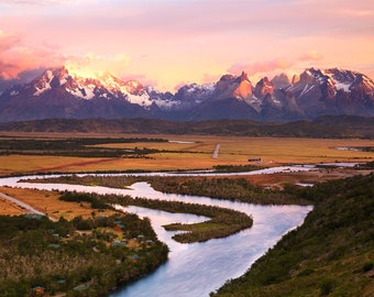 Patagonia Photo | "Torres Del Paine Sunrise View" | Patagonia Landscape Photography - Patagonia Print - Patagonia Chile Landscape Wall Art