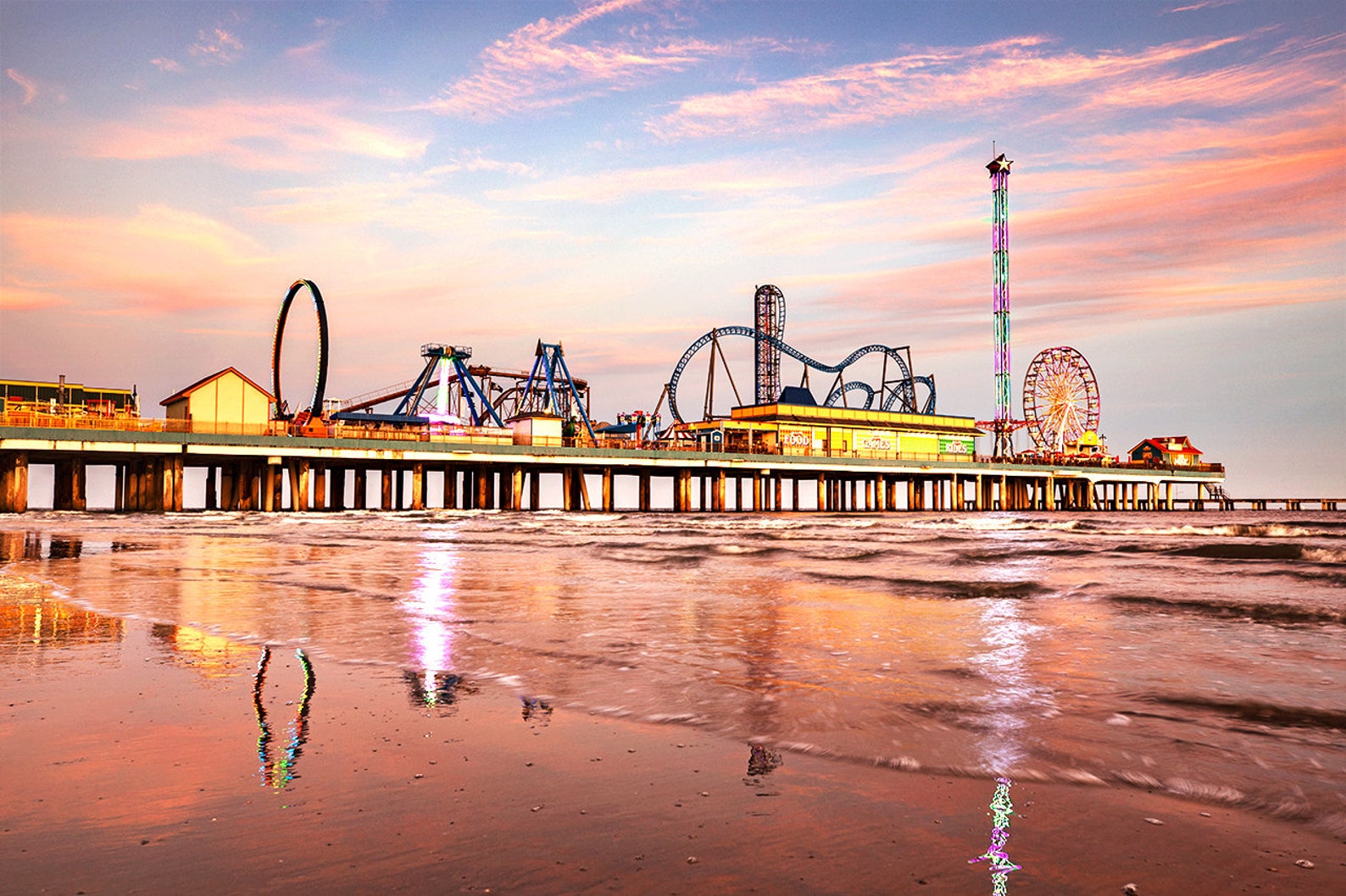 Galveston Texas Photography Galveston Island Sunset Print - Etsy