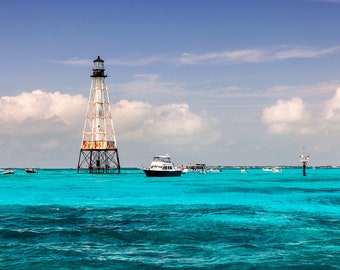 Islamorada Florida Print, Alligator Reef Light View, Florida Keys Photography, Florida Wall Art, Florida Lighthouse Photo