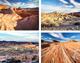 Valley of Fire Print Set | "Valley of Fire State Park"  | Nevada Photo Set - Valley of Fire Photo Set - Southwest Landscape Photo Set