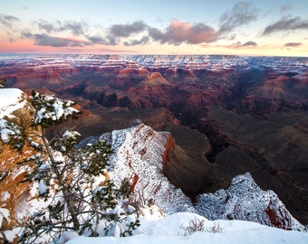 Grand Canyon Wall Art | "Grand Canyon Sunrise" Print | Grand Canyon Winter Photo - Arizona Photo - Arizona Print - Grand Canyon Photo Art