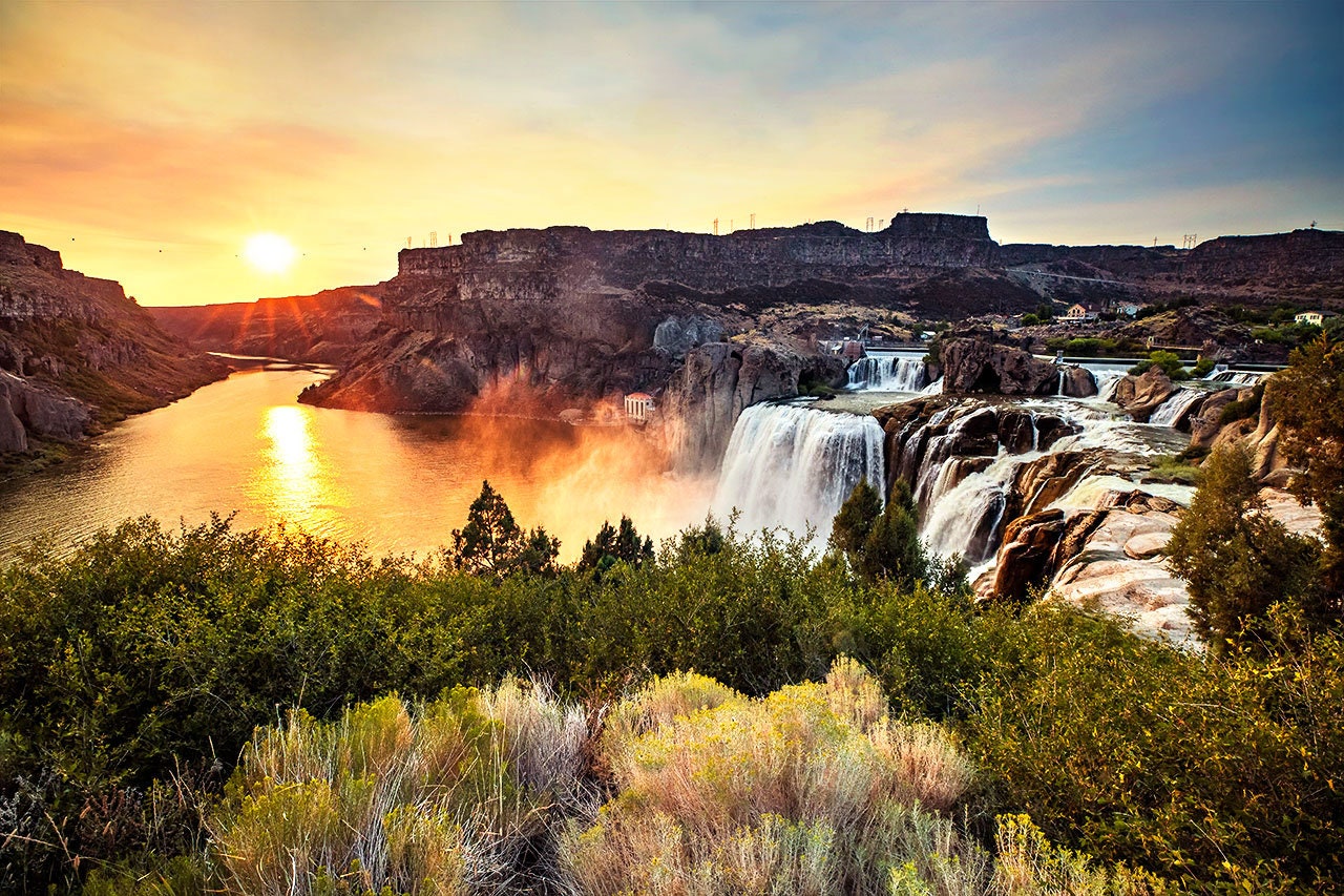 Shoshone Falls Print Shoshone Falls Sunset Photography Twin Etsy