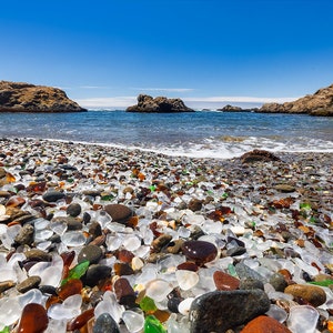 Fort Bragg Photo, Glass Beach #2, California Coastal Wall Art, Northern California Photography, MacKerricher State Park Glass Beach Print