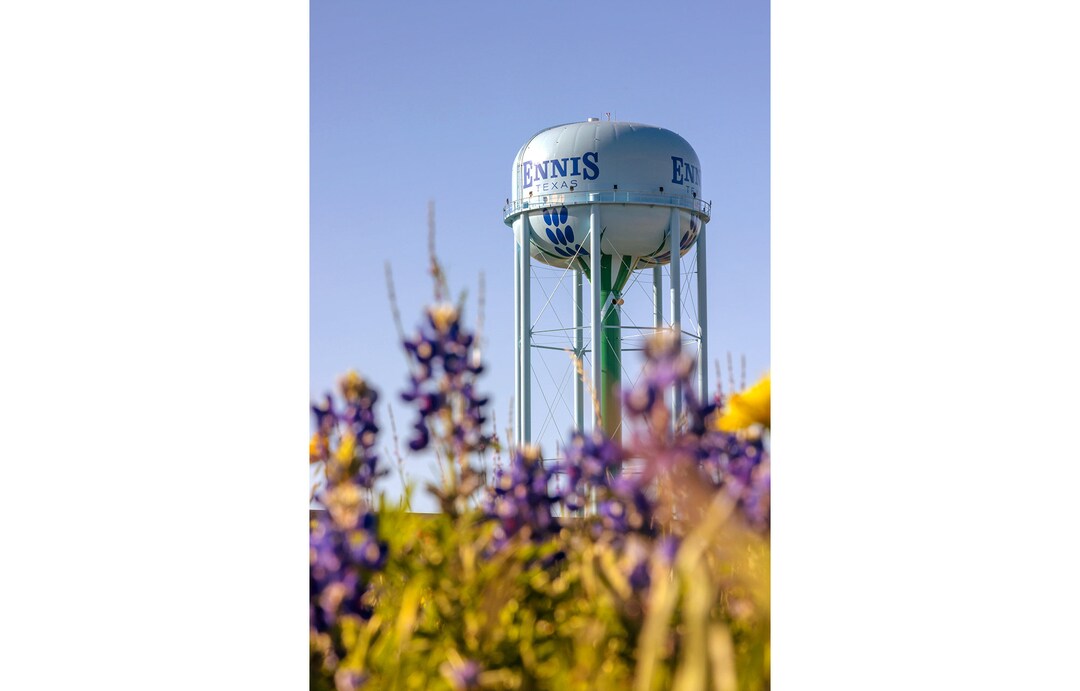 Ennis Texas Print, Water Tower, Ennis Photo, Texas