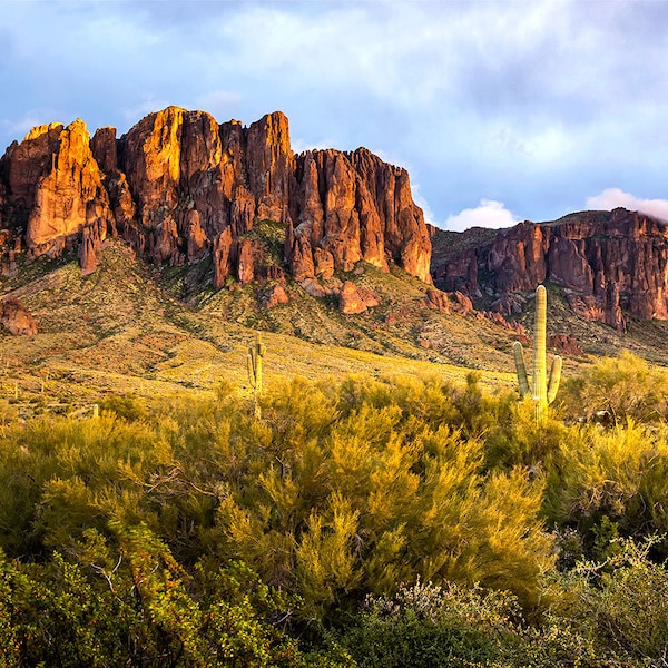 Superstition Mountains Art Print - Etsy