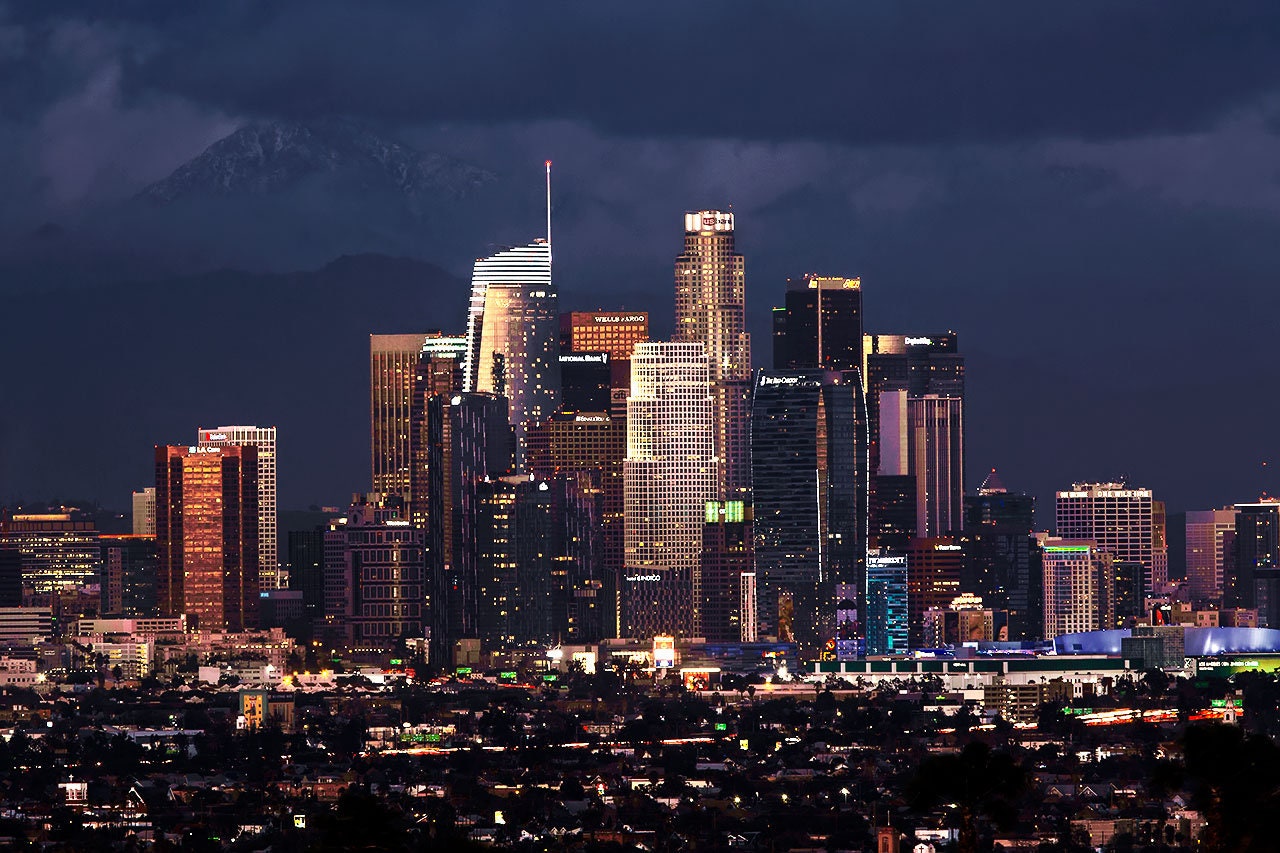 Los Angeles Photography La Skyline Night Skyline Los Etsy Australia