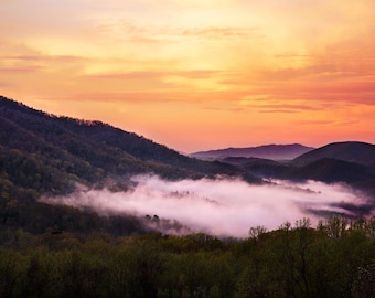 Great Smoky Mountains Photography | "Foggy Valley View" | Great Smoky Mountains National Park - Tennessee Landscape Photo - Gatlinburg Photo