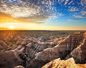 Badlands Photo Print | Big Badlands Overlook | South Dakota Photography, Badlands Wall Art, Badlands National Park Photography, Wall SD