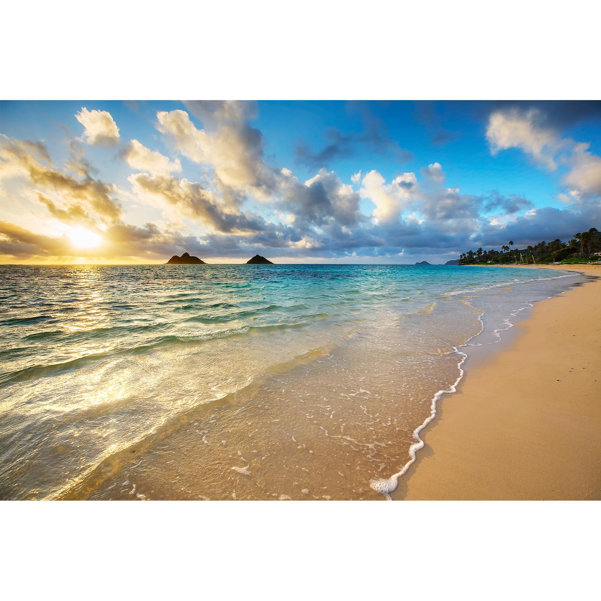 Hawaii Print, Lanikai Morning, Oahu Hawaii Wall Art, Mokulua