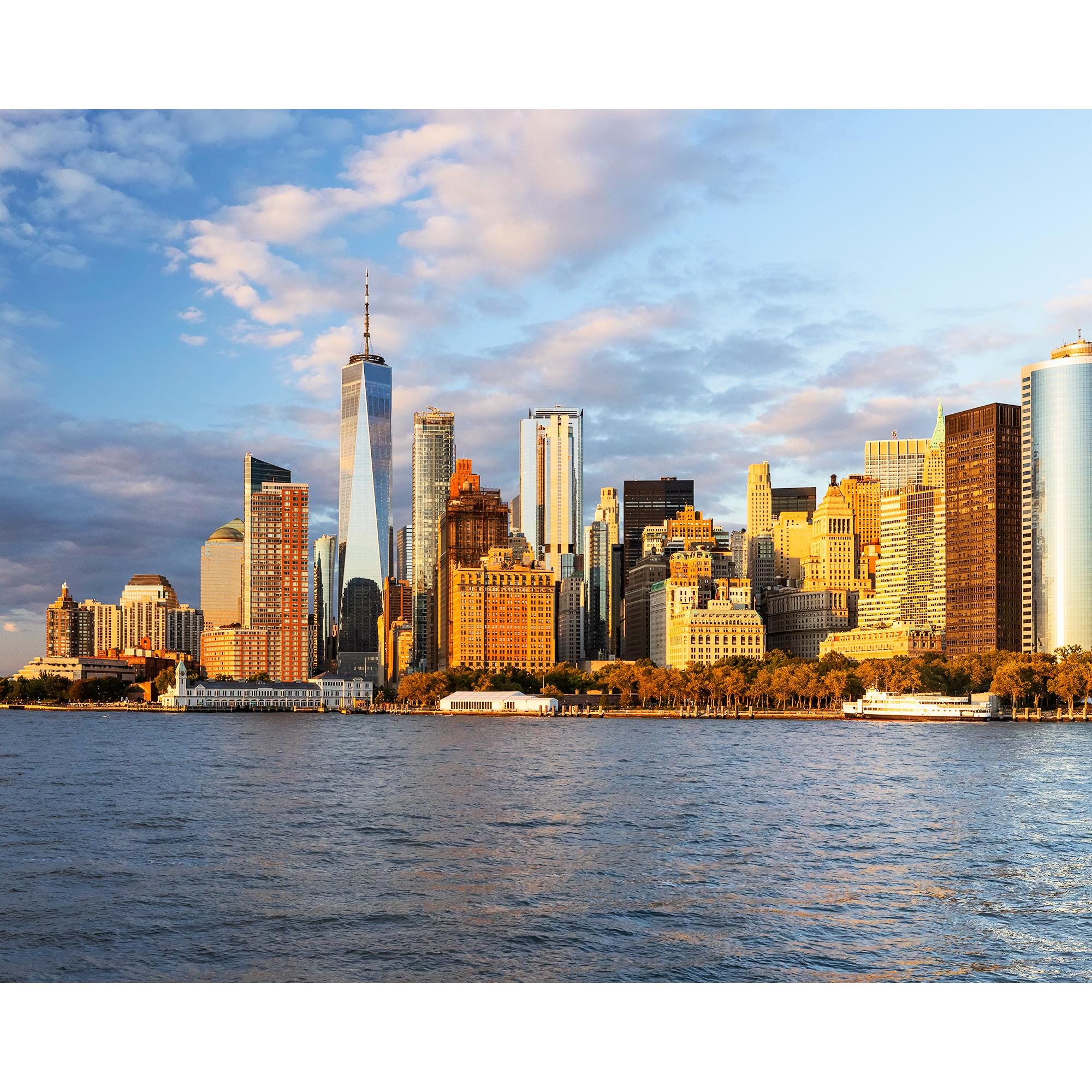 New York City Print, Manhattan Financial District Afternoon, NYC