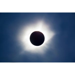 2017 Eclipse Photo, Blue Sky Eclipse, 2017 Solar Eclipse Print, Total Solar Eclipse Wall Art, 2017 Great American Eclipse Home Decor