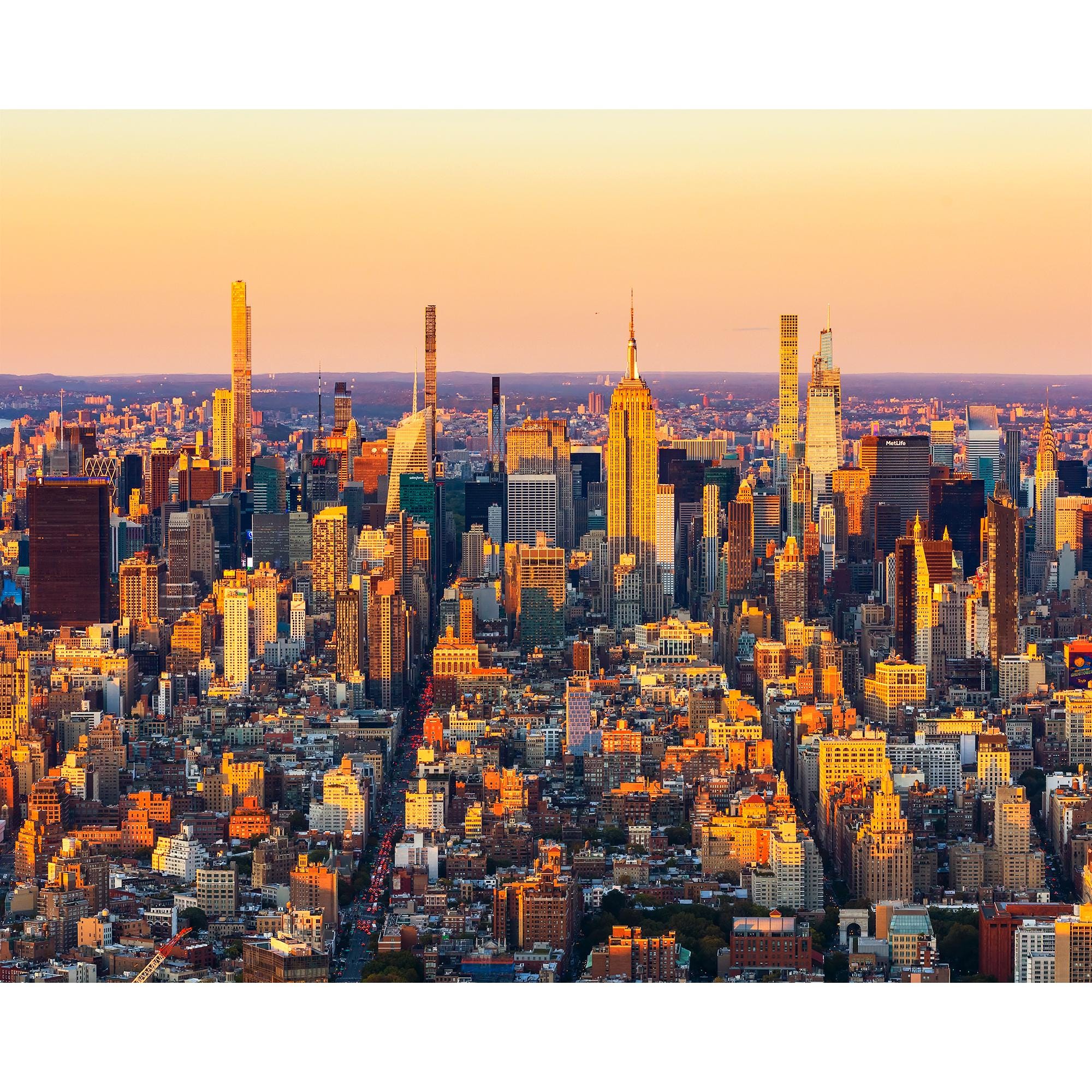 New York City Photo, Midtown Manhattan Skyline Sunset, NYC Skyline