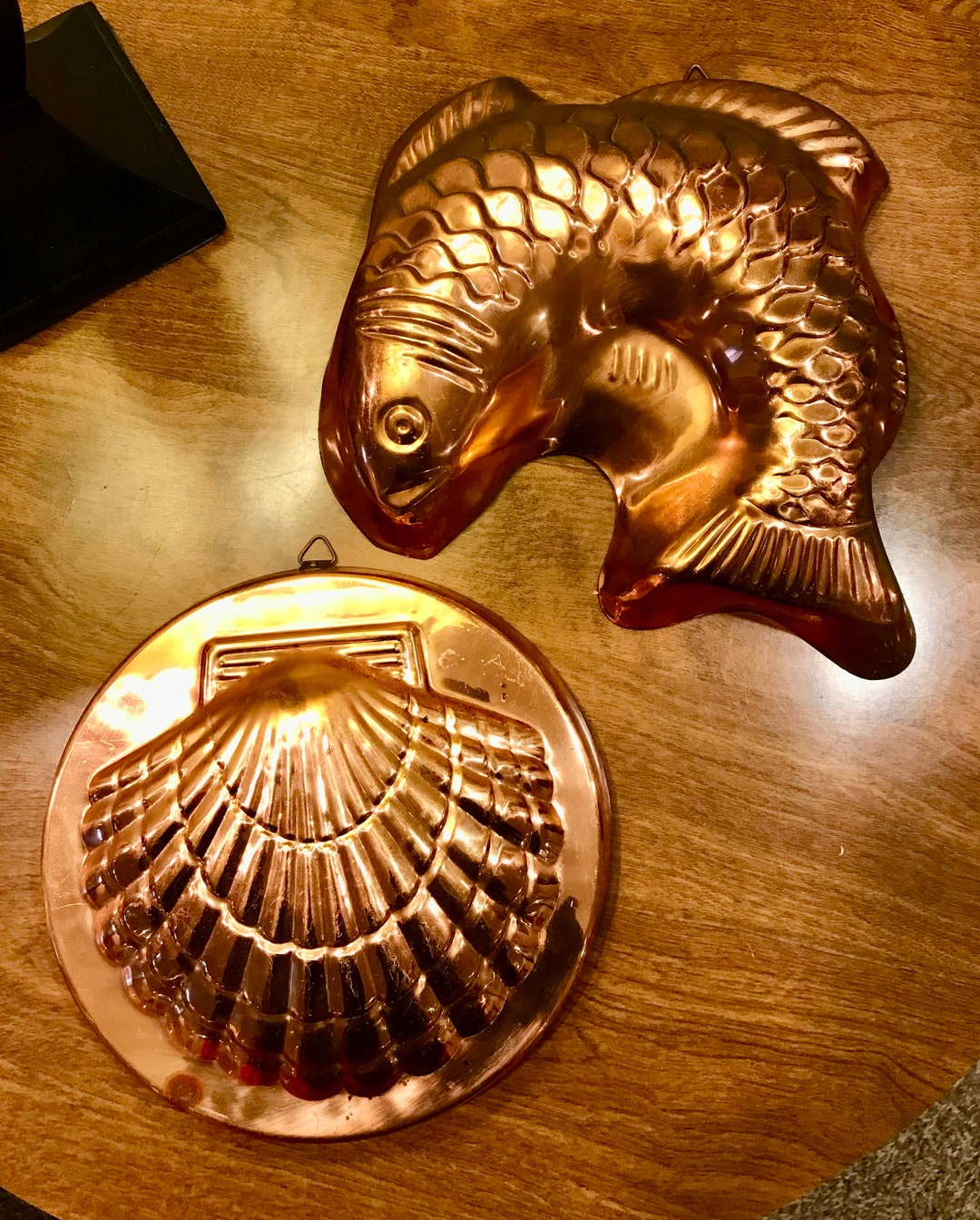 Vintage Copper Fish and Shell Molds/made in Korea - Etsy
