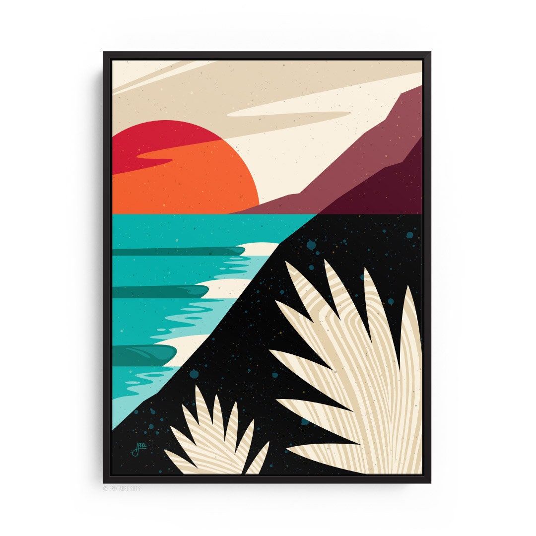 Cliffside | Abstract Ocean Art, Modern Surf Art, Ocean Landscape