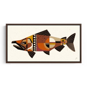 Chinook | Salmon Canvas Print, Contemporary Salmon Print, Modern Salmon Fish