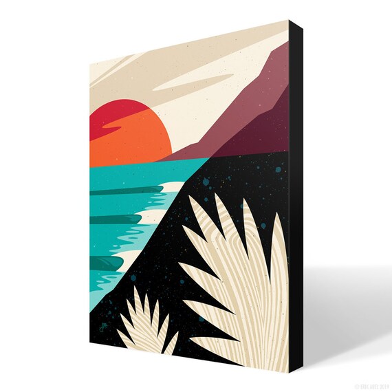 Cliffside | Abstract Ocean Art, Modern Surf Art, Ocean Landscape