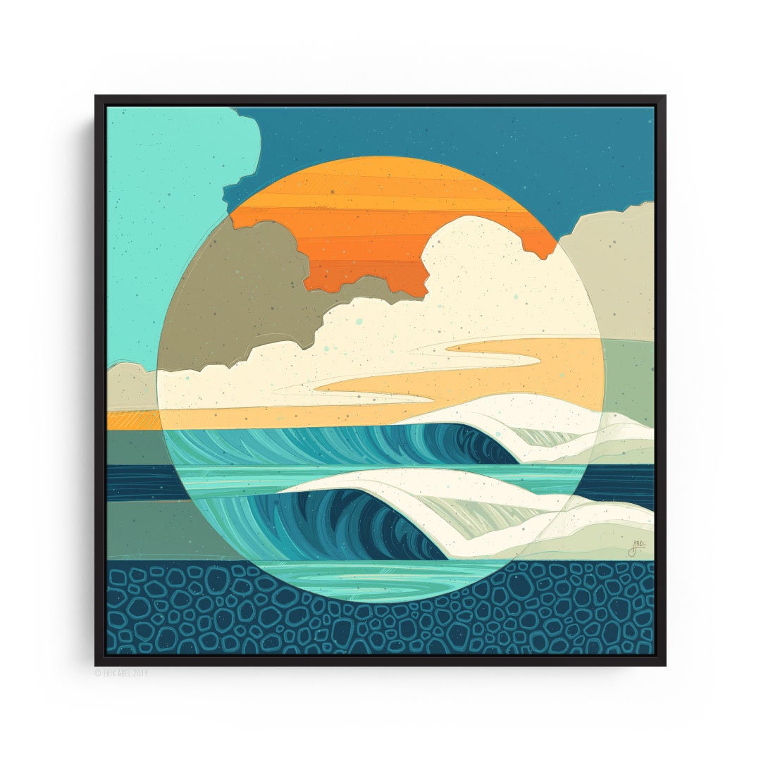 Intersessions 2 | Modern Surf Art Canvas Print, Abstract Ocean