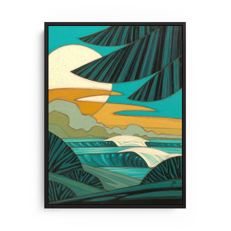 Moonshine 2 Modern Ocean Art Modern Surf Art Ocean Etsy