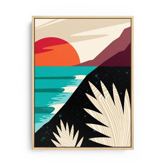 Cliffside | Abstract Ocean Art, Modern Surf Art, Ocean Landscape