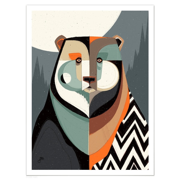 Abstract Animal Art Etsy