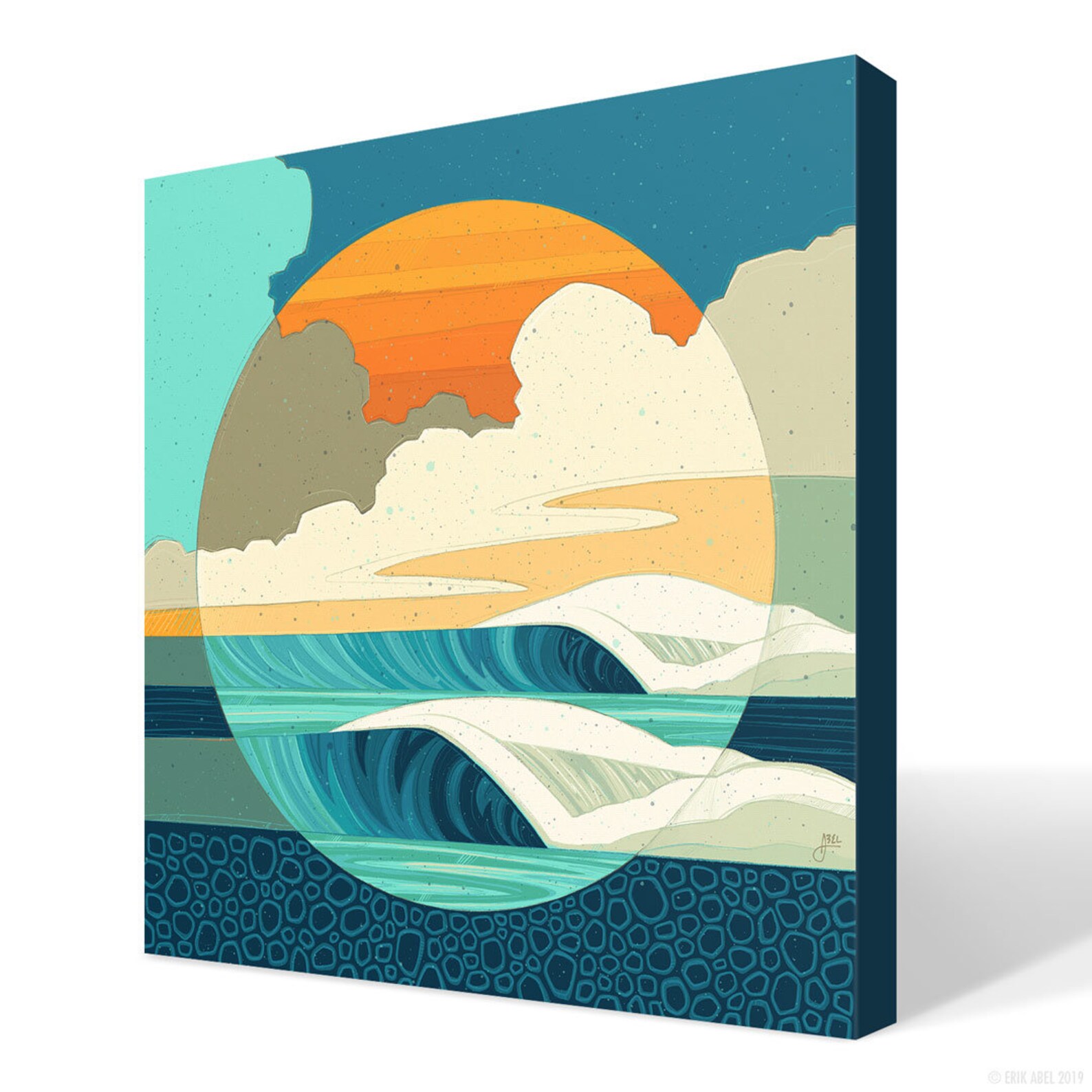 Intersessions 2 Modern Surf Art Canvas Print Abstract Ocean Etsy