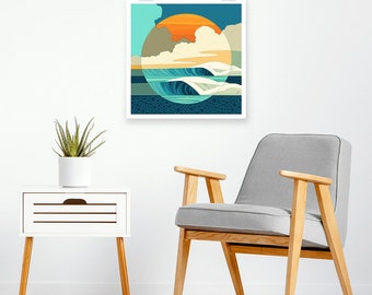 Intersessions 2 | Modern Surf Art Print, Abstract Ocean Scene
