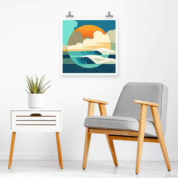 Intersessions 2 | Modern Surf Art Print, Abstract Ocean Scene