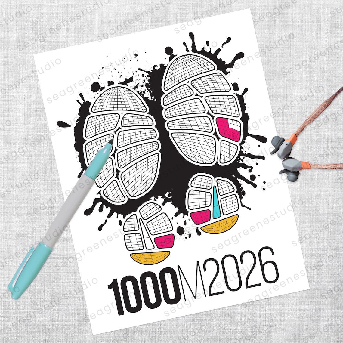 2026 Run Tracker Printable: 1000 Mile/km Challenge (PDF) - Etsy