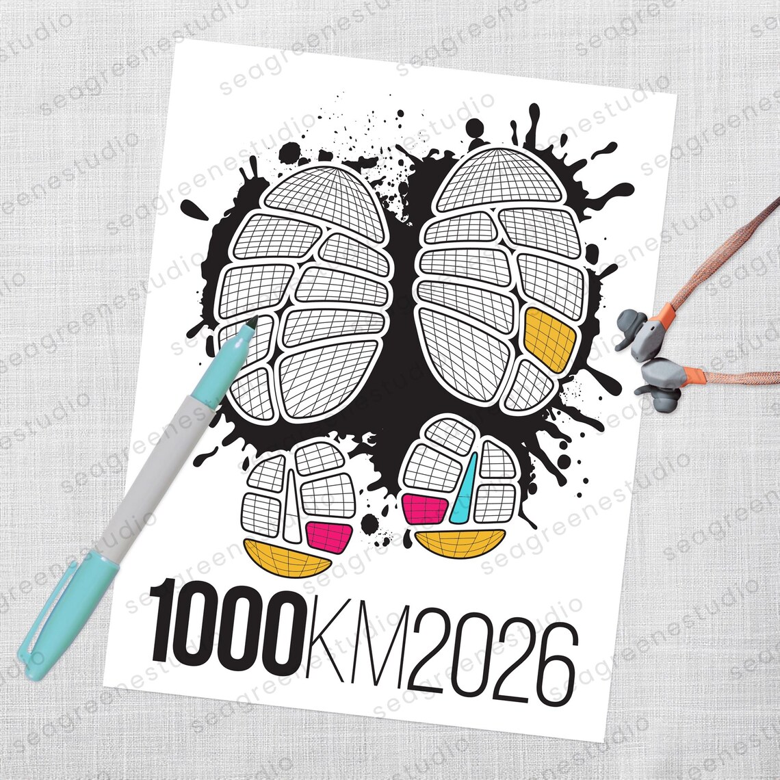 2026 Run Tracker Printable: 1000 Mile/km Challenge (PDF) - Etsy