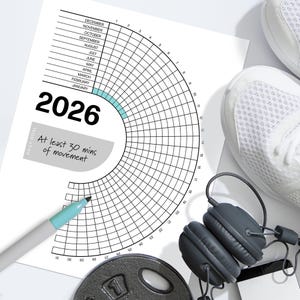Printable 2026 Daily Tracker for Resolutions and Goals