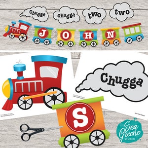 Chugga chugga two two birthday banner | Train birthday | Printable banner | Boy Second Birthday | Two Year Old banner | Birthday decorations