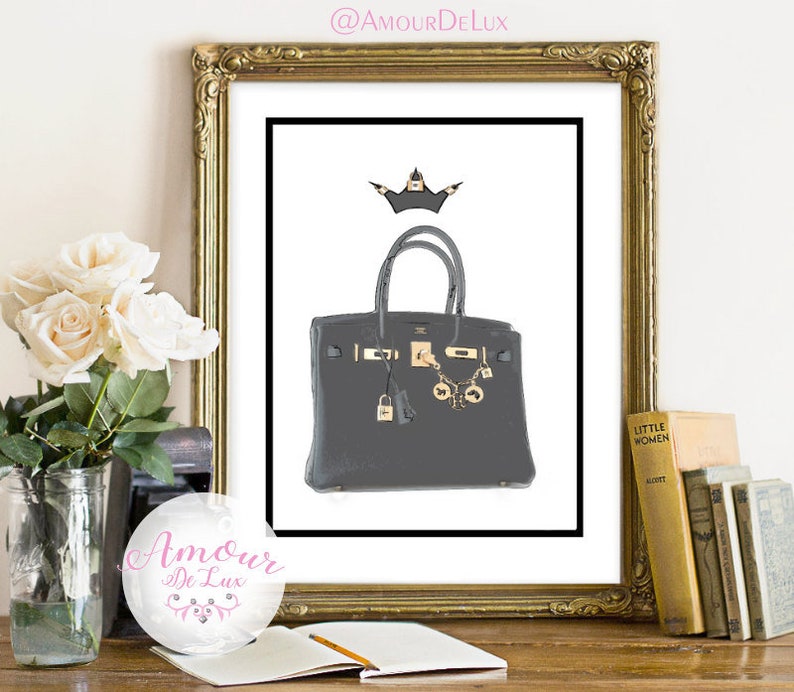 Hermes Queen Birkin Fashion Print Luxury Hermes Birkin - Etsy