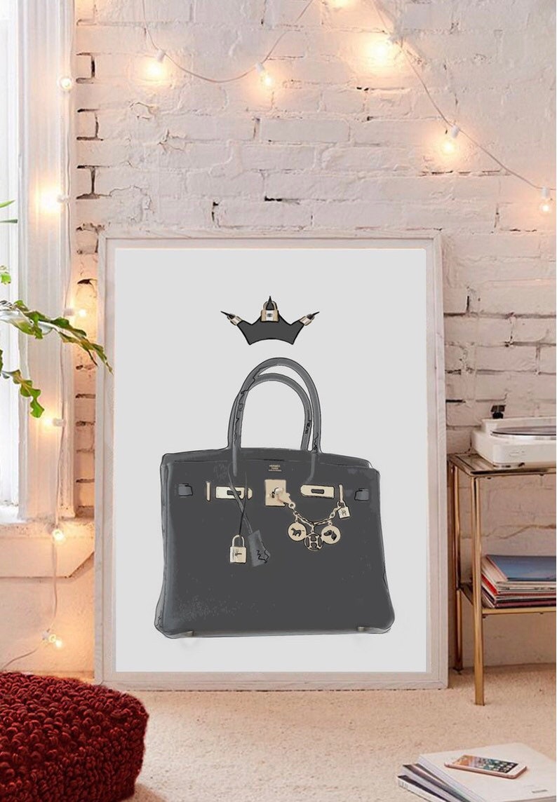 Hermes Queen Birkin Fashion Print Luxury Hermes Birkin - Etsy