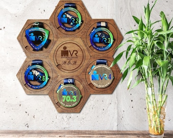 Soportes modulares para medallas personalizables – Colgador hexagonal para medallas personalizable