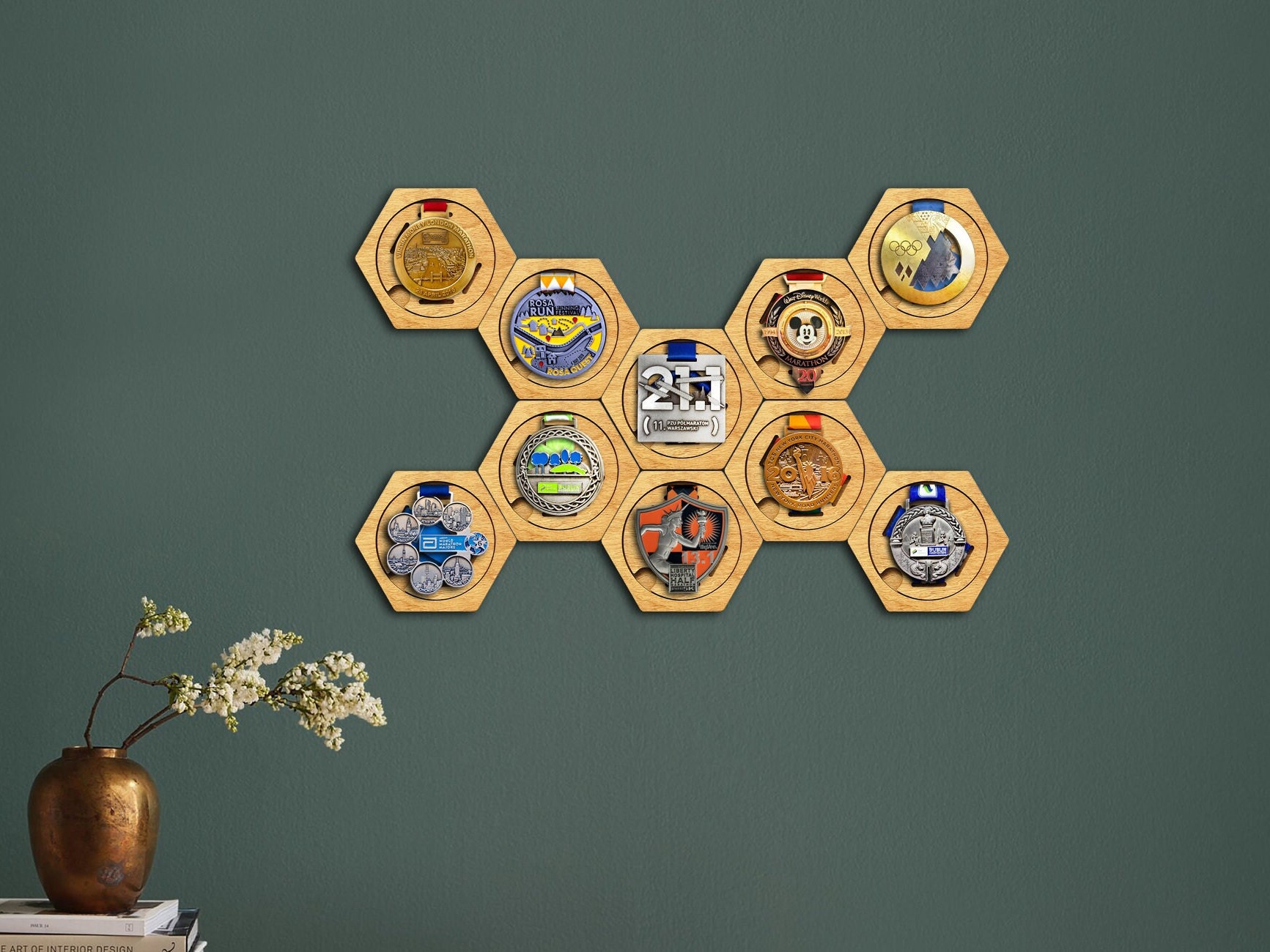 SUPERDANT Marathon Medaille Hanger - Wandrek Voor 60+ Medailles (5K 10K 21K 42K)