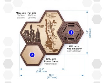 Chicago Marathon Medaillenständer Personalisiert - Edelstahl Gravur Für Läufer