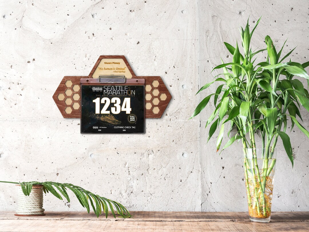 Running Bib Holder Bib Display Race Bib Running Bib Hanger Display Your Racing Bibs Etsy